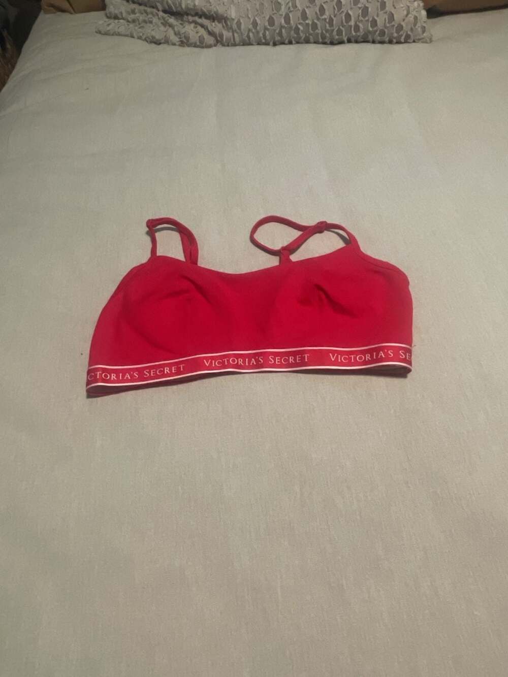 Victoria's Secret Logo Band Bralette Red Size L